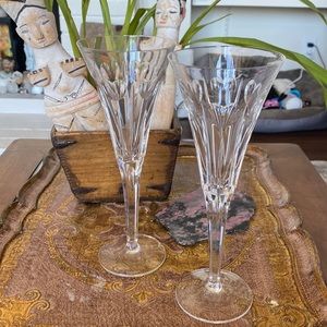 Waterford Crystal Champagne Flutes Millennium Series: Love